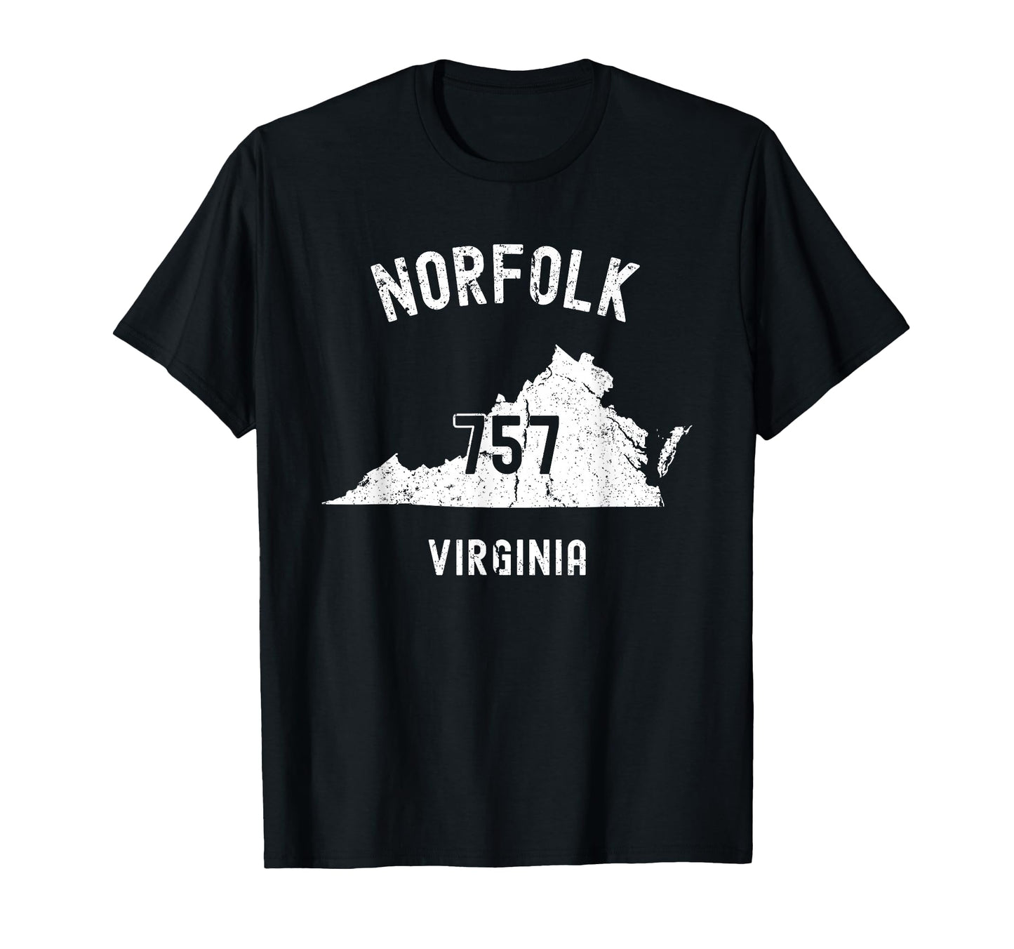 Norfolk Virginia Va 757 Athletic T-Shirt - Minimalist Print Unisex - T-Shirt, Sweatshirt, Hoodie