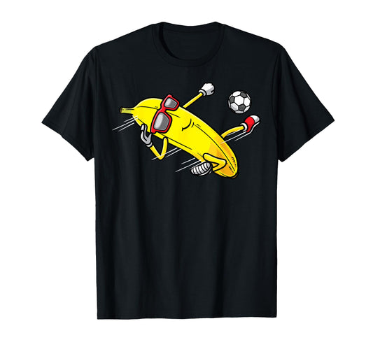Banana Playing Soccer Fruit Soccer T-Shirt - Fun Novelty Design Men Women - T-Shirt, Sweatshirt, Hoodie