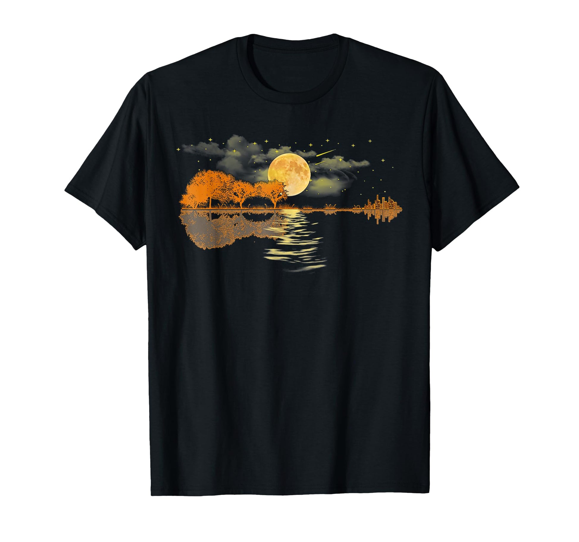 Guitar Lake Reflections Love Musician T-Shirt - Streetwear Style Unisex - T-Shirt, Sweatshirt, Hoodie