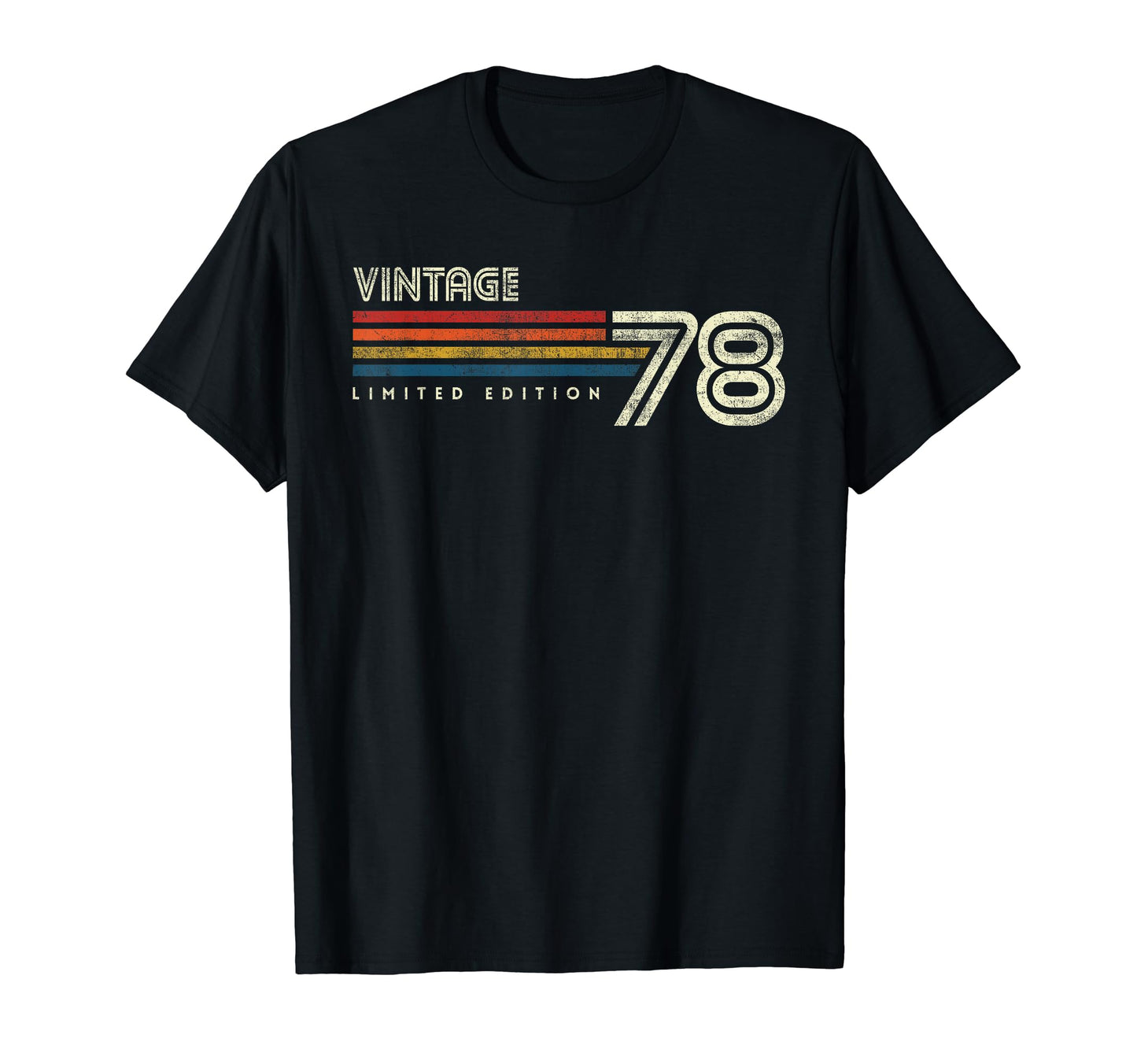 1978 Chest Stripe Birthday T-Shirt - Custom Art Print Unisex - T-Shirt, Sweatshirt, Hoodie