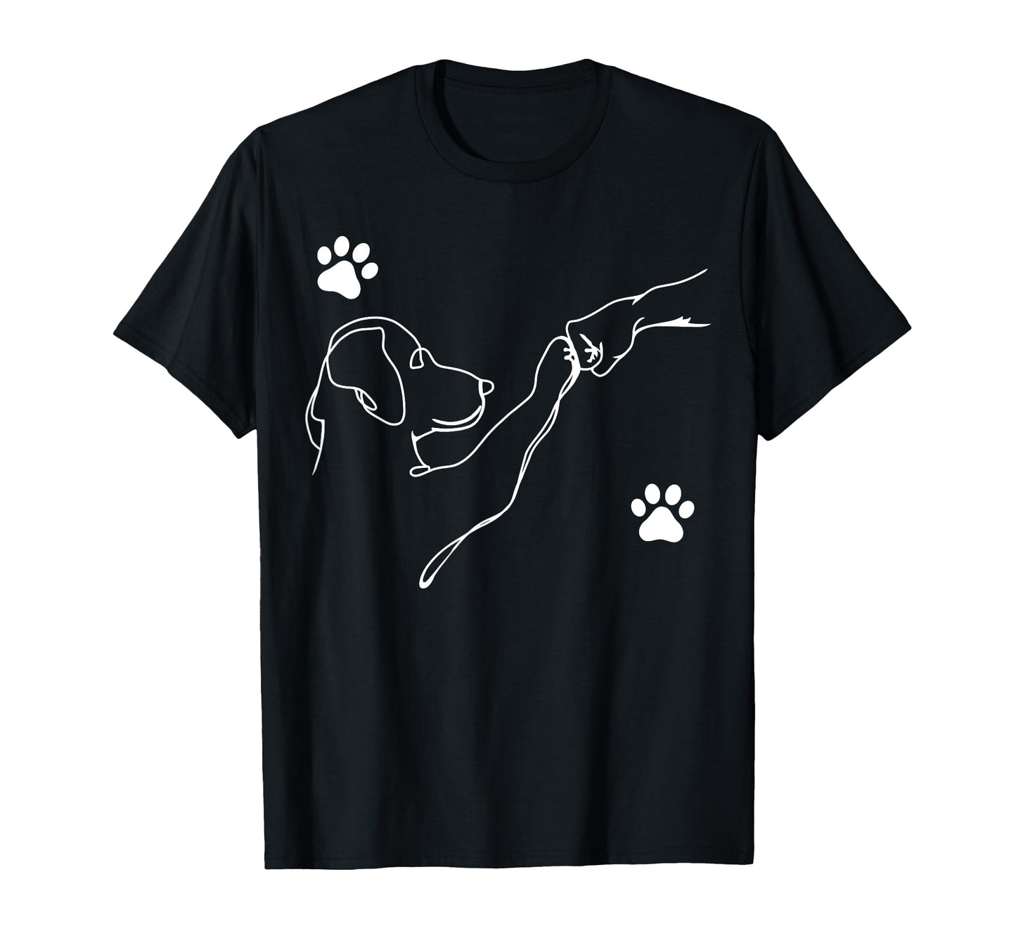 Dog And People Punch Hand Dog Friendship T-Shirt - Trendy Graphic Unisex - T-Shirt, Sweatshirt, Hoodie