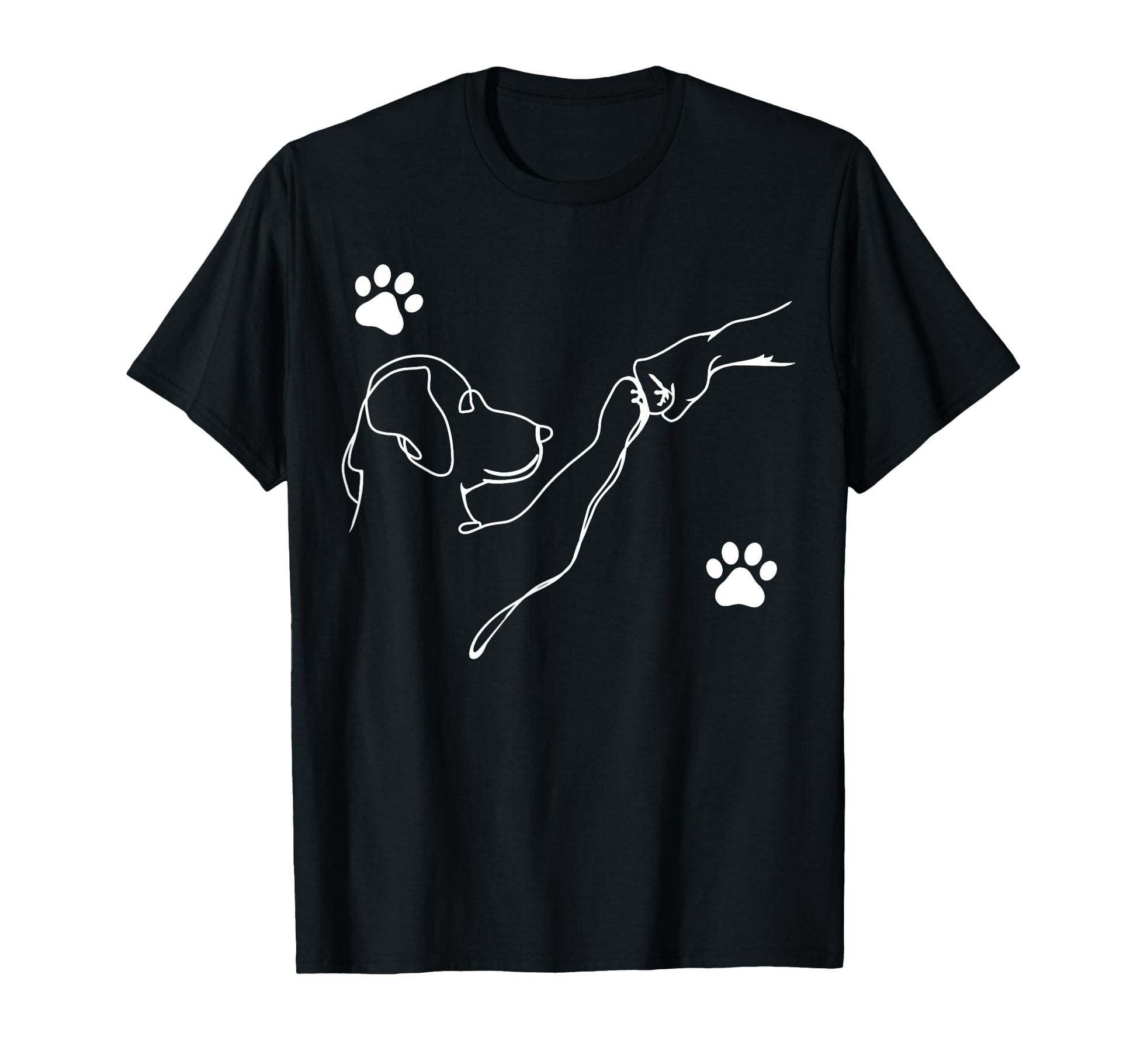 Dog And People Punch Hand Dog Friendship T-Shirt - Trendy Graphic Unisex - T-Shirt, Sweatshirt, Hoodie