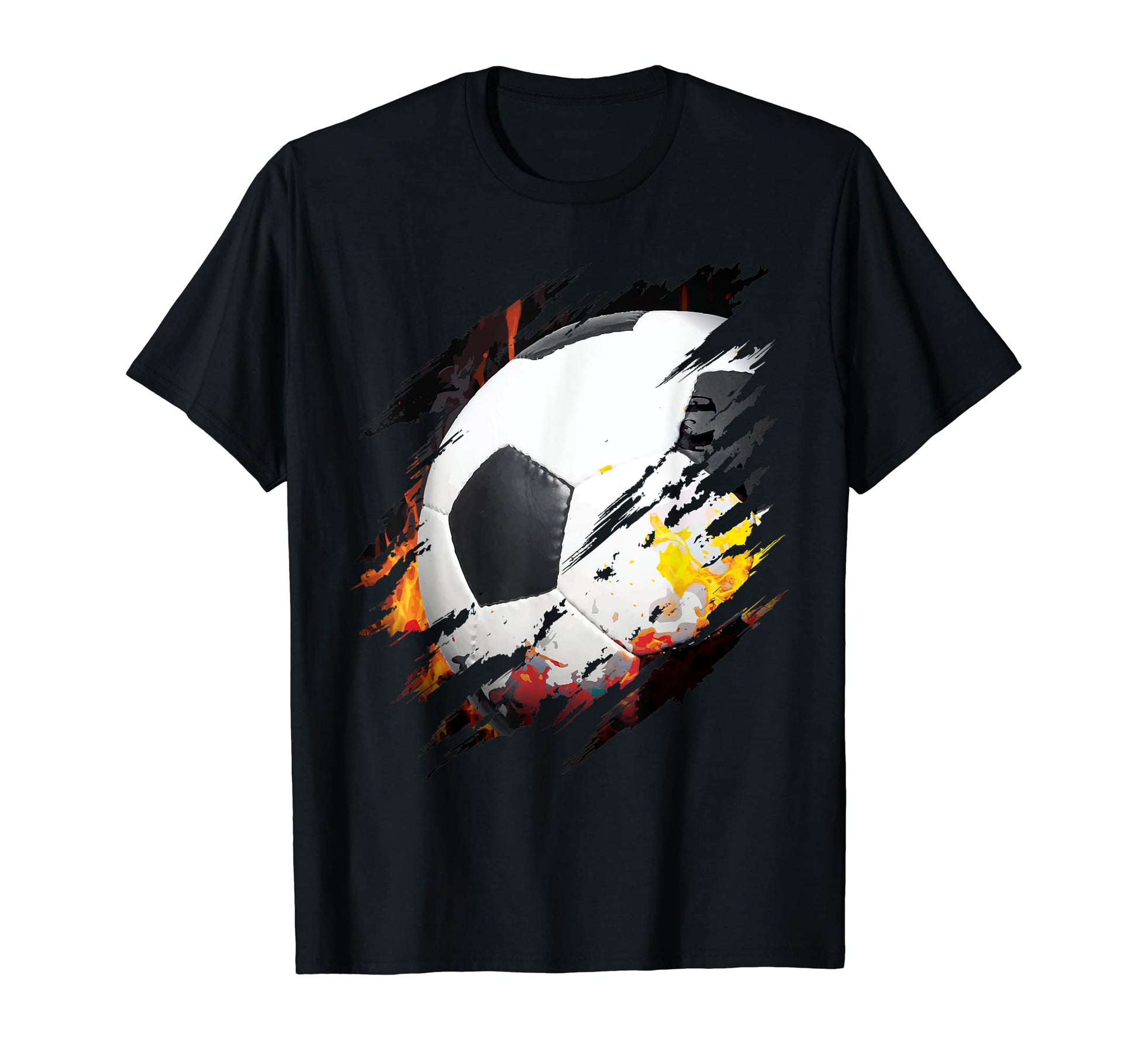 Football Ball Fire Inside Me Fan T-Shirt - Minimalist Print Men Women - T-Shirt, Sweatshirt, Hoodie