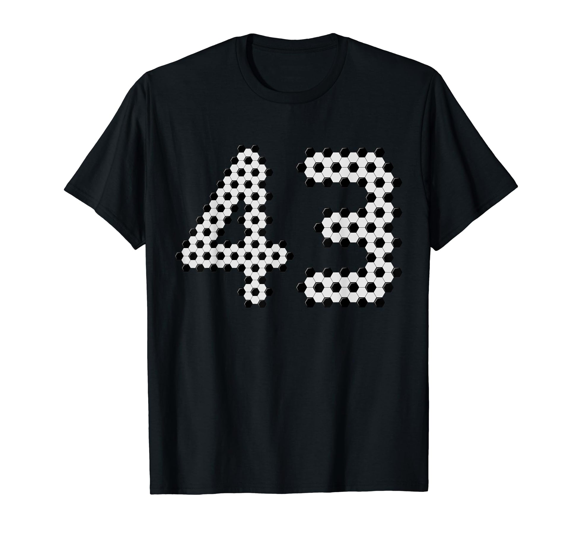 Fun 43Rd Birthday Soccer Themed 43 T-Shirt - Trendy Graphic for Adults - T-Shirt, Sweatshirt, Hoodie