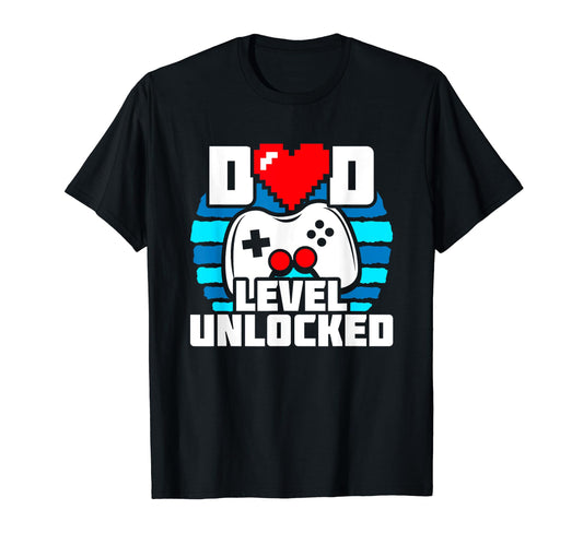Announcement Gamer Dad New Dad Level T-Shirt - Unique Graphic for Adults - T-Shirt, Sweatshirt, Hoodie