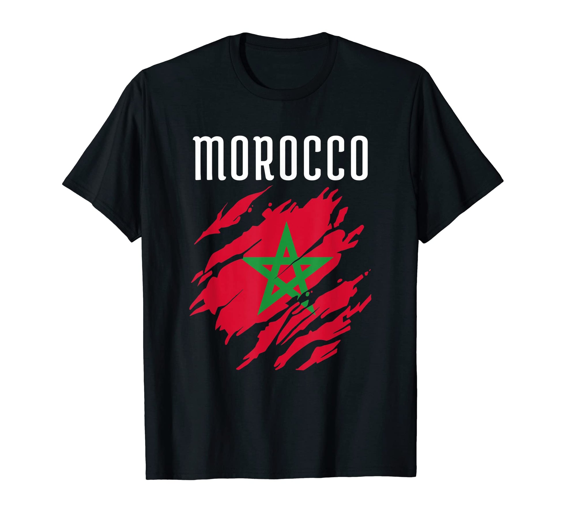 Moroccan Flag To Support Morocco Moroccan T-Shirt - Trendy Graphic Unisex - T-Shirt, Sweatshirt, Hoodie