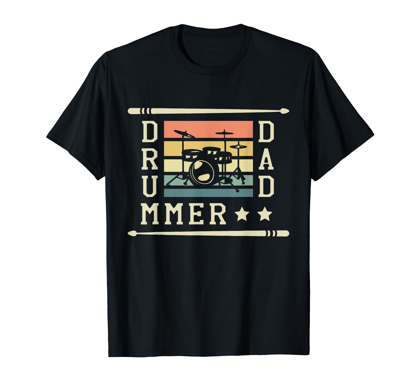 Drummer Dad Drum Stick Musician Percussion T-Shirt - Graphic Print Unisex - T-Shirt, Sweatshirt, Hoodie