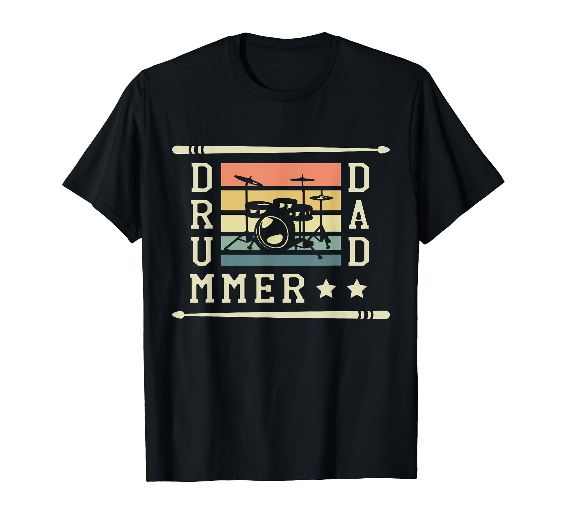Drummer Dad Drum Stick Musician Percussion T-Shirt - Graphic Print Unisex - T-Shirt, Sweatshirt, Hoodie
