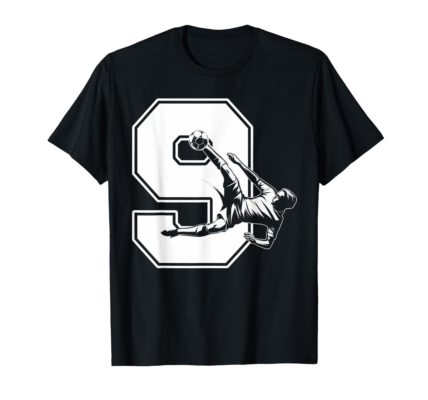 9 Soccer Birthday Gift Soccer Fan T-Shirt - Casual Everyday Wear Men Women - T-Shirt, Sweatshirt, Hoodie