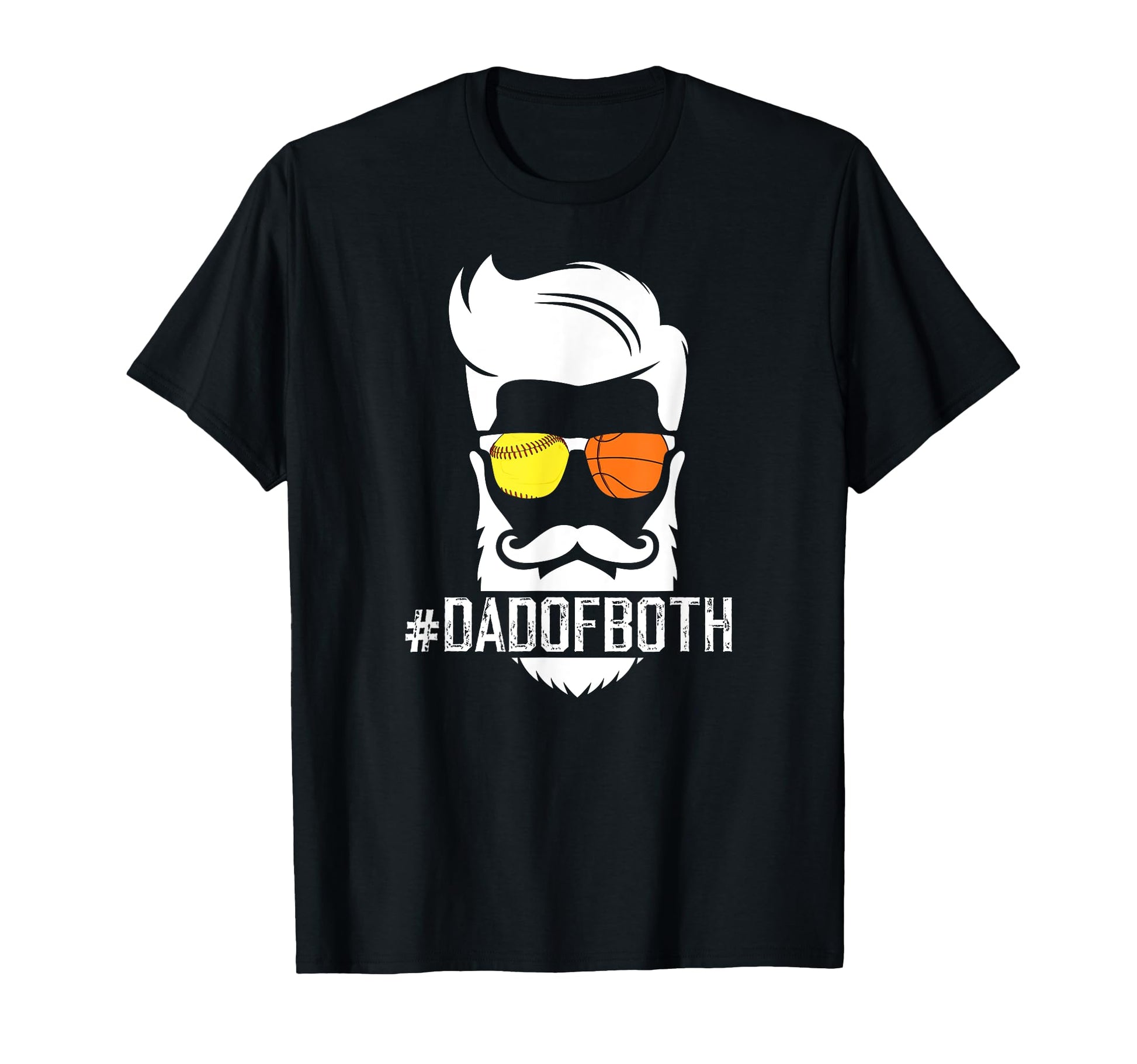 Dad Both Softball Basketball Dad T-Shirt - Novelty Apparel for Adults - T-Shirt, Sweatshirt, Hoodie