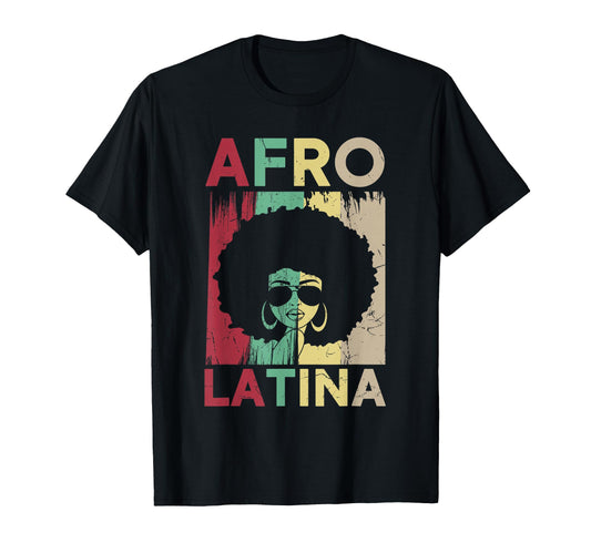 Afro Latina And Proud Black Latinx Pride T-Shirt - Minimalist Print Unisex - T-Shirt, Sweatshirt, Hoodie