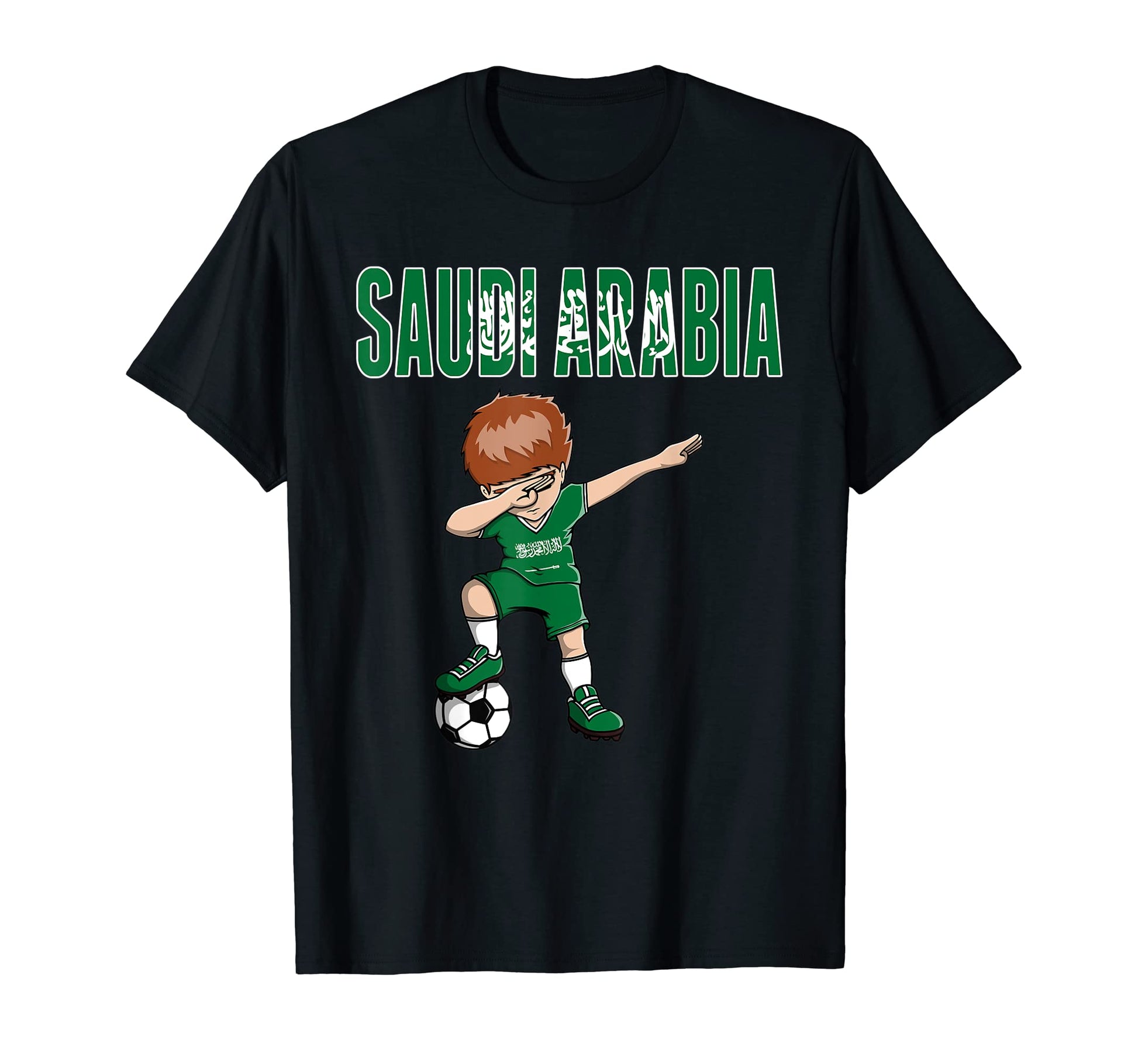 Dabbing Soccer Saudi Arabia Soccer T-Shirt - Minimalist Print for Adults - T-Shirt, Sweatshirt, Hoodie