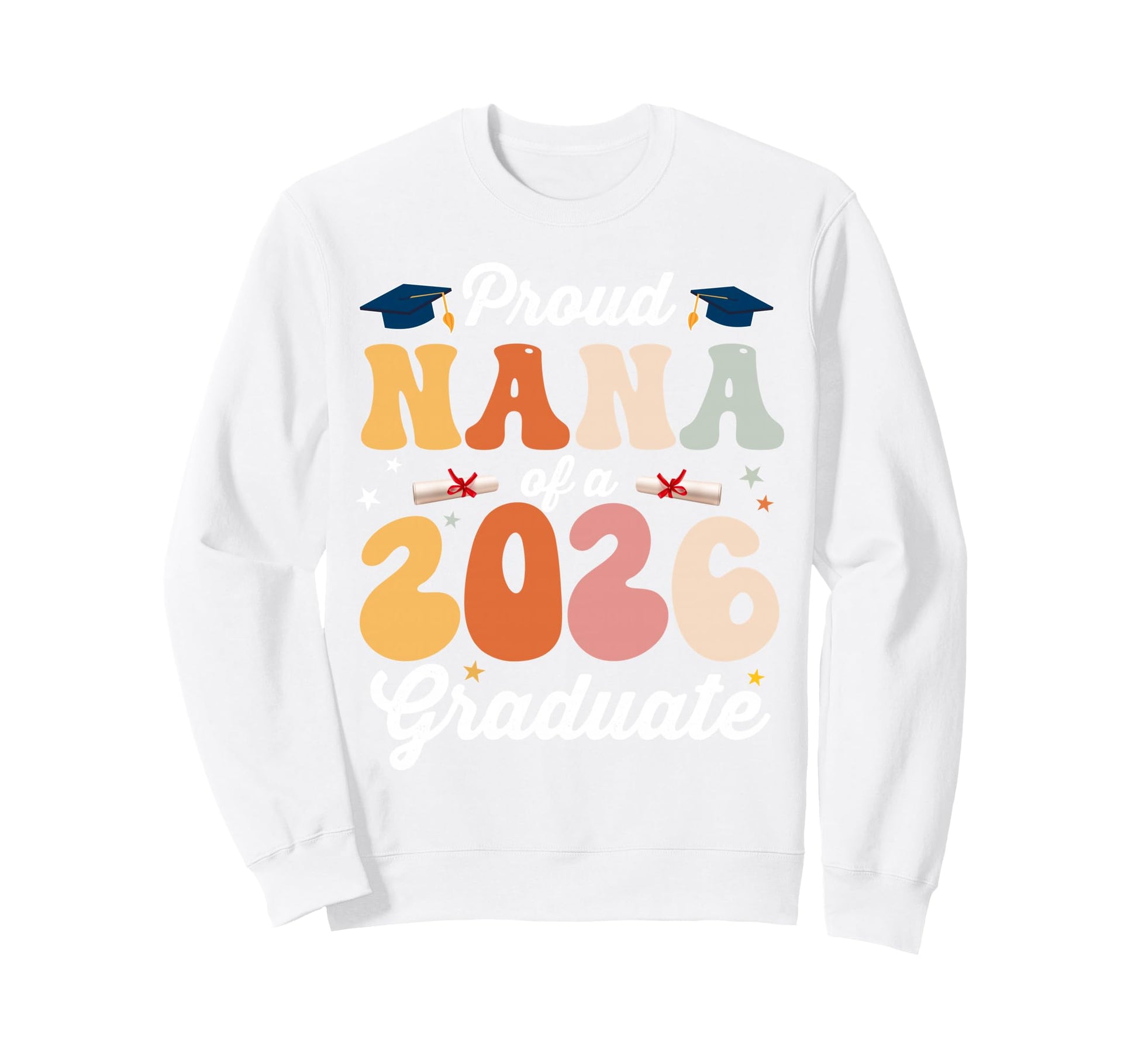Groovy Proud Dad Class 2026 Graduate Sweatshirt - Custom Art Print Unisex - T-Shirt, Sweatshirt, Hoodie