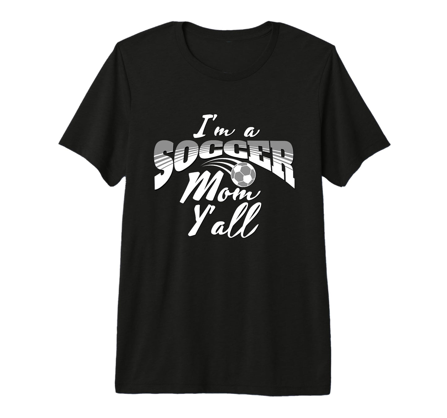 Mom Soccer Lover Soccer Mom Gift Gray T-Shirt - Aesthetic Graphic Unisex - T-Shirt, Sweatshirt, Hoodie