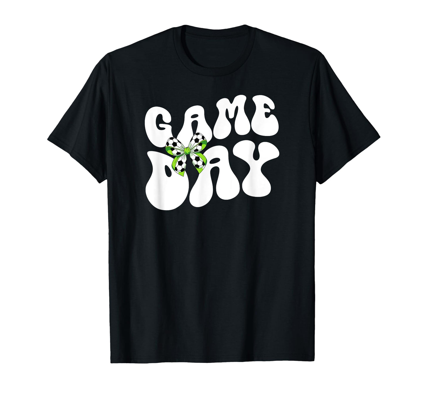 Groovy Soccer Game Day Bow Game Day T-Shirt - Aesthetic Graphic Men Women - T-Shirt, Sweatshirt, Hoodie