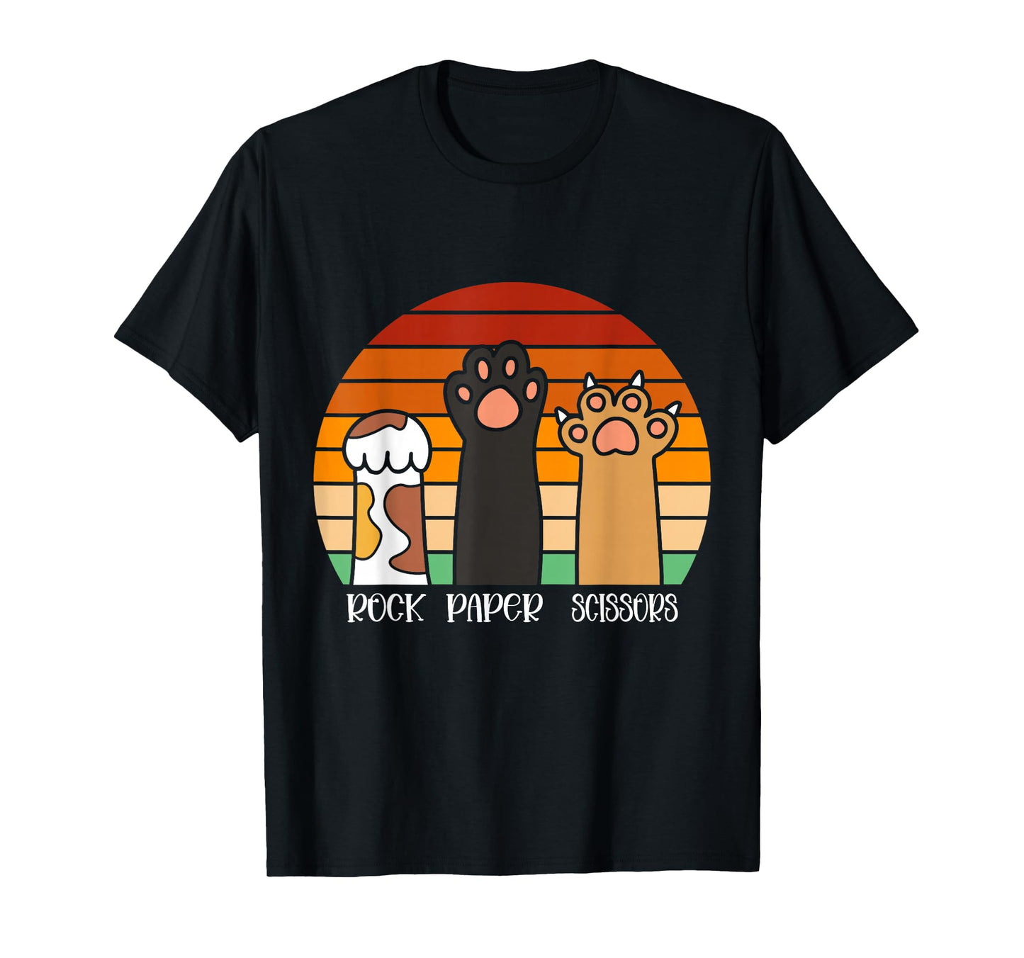 Rock Paper Scissors Game Kitten Lover T-Shirt - Custom Art Print Unisex - T-Shirt, Sweatshirt, Hoodie