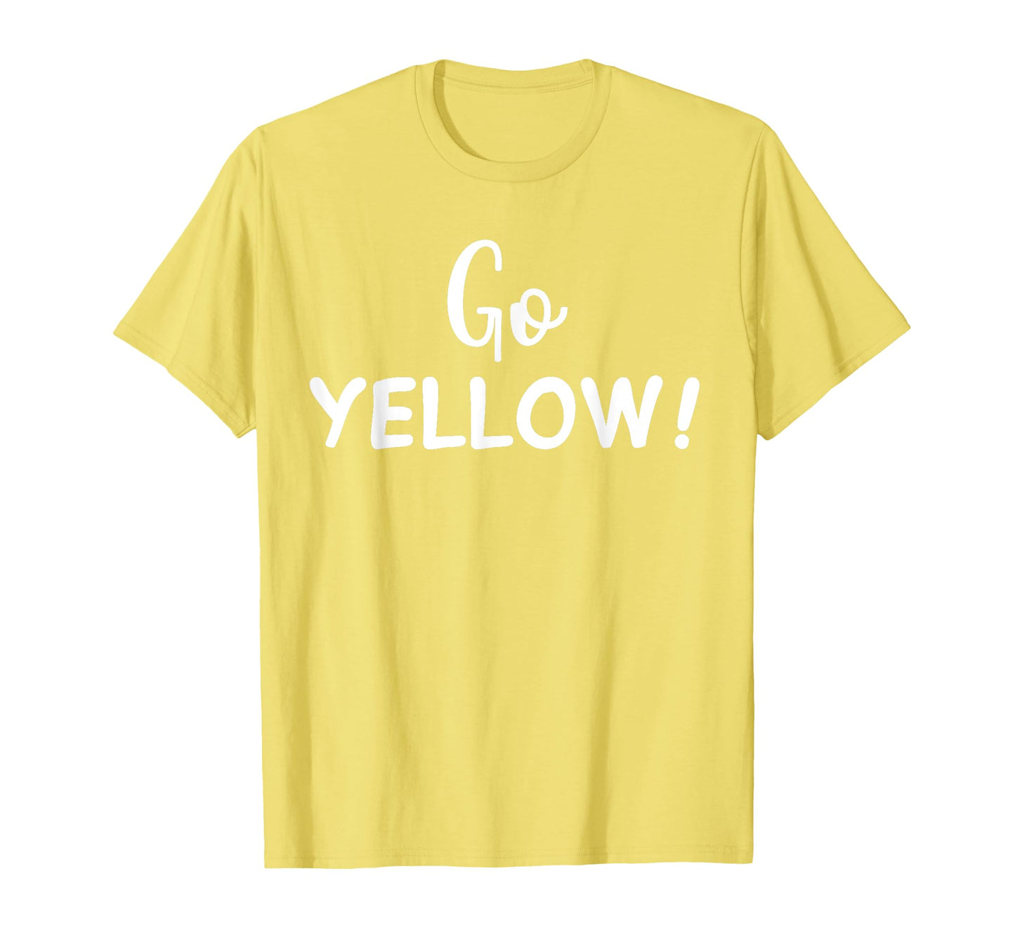 Go Yellow Team Spirit Game School T-Shirt - Minimalist Print for Adults - T-Shirt, Sweatshirt, Hoodie