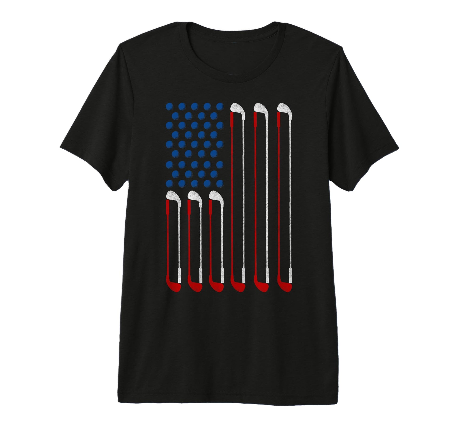 Us Flag Golf Golfer Golfing Dad T-Shirt - Casual Everyday Wear Unisex - T-Shirt, Sweatshirt, Hoodie