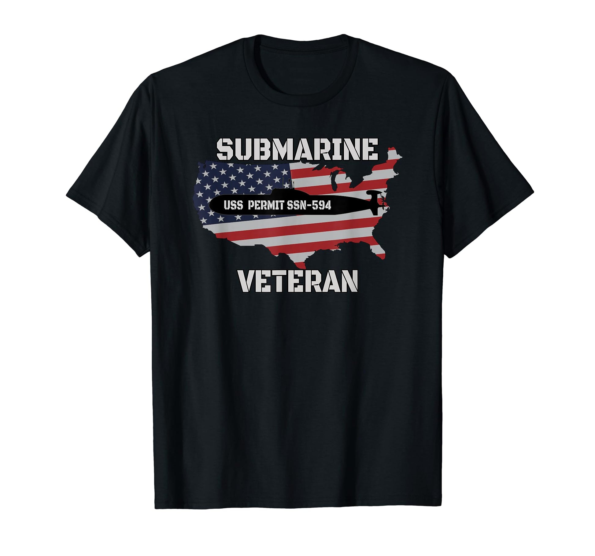 Uss Permit Ssn 594 Submarine Veterans T-Shirt - Graphic Print for Adults - T-Shirt, Sweatshirt, Hoodie