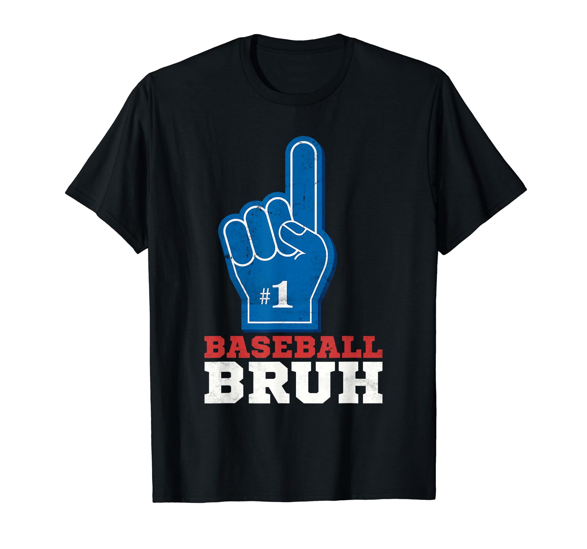 Mens Number 1 Baseball Bruh Dad Fathers T-Shirt - Trendy Graphic Unisex - T-Shirt, Sweatshirt, Hoodie