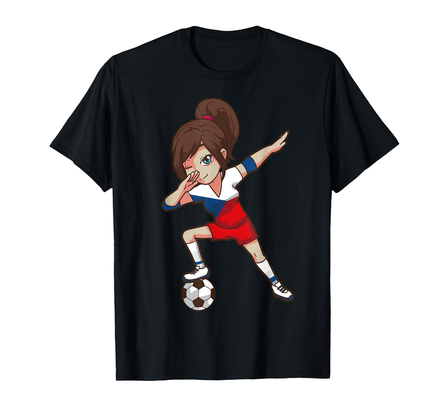 Soccer Fan Czech Republic Flag T-Shirt - Graphic Print Men Women - T-Shirt, Sweatshirt, Hoodie