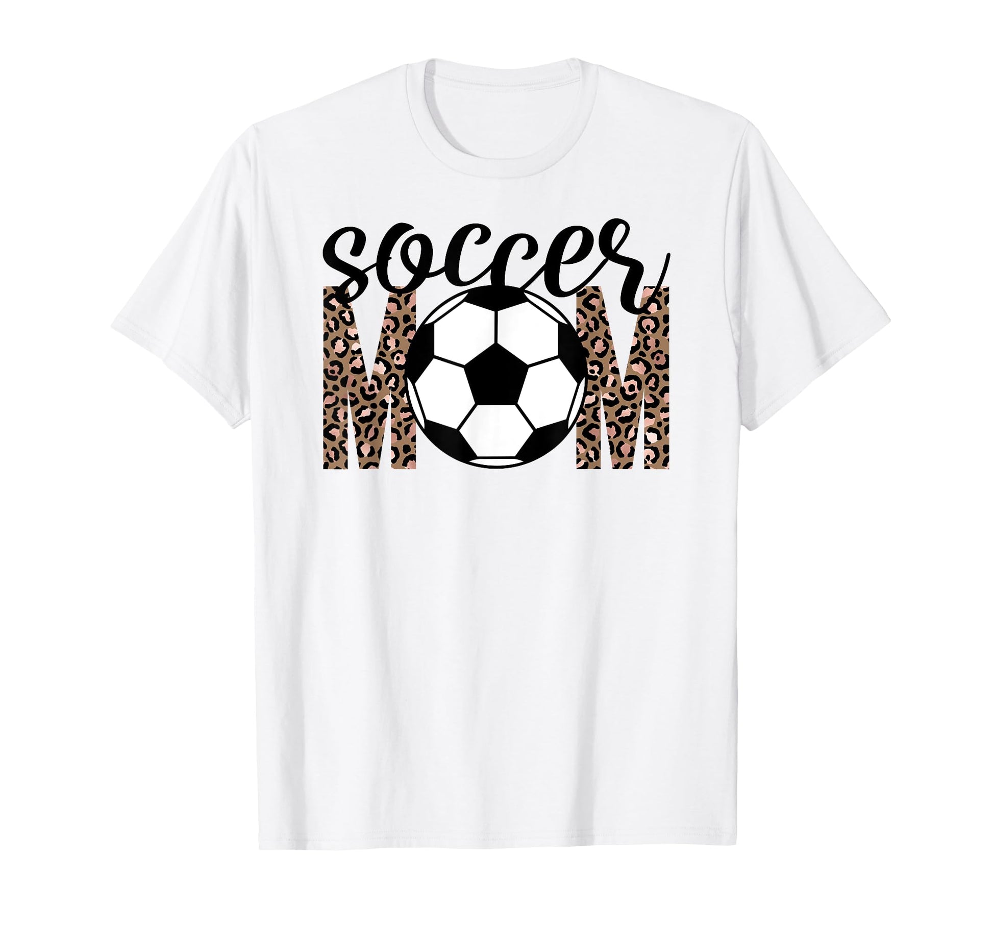 Soccer Mom Trendy Leopard Game Day T-Shirt - Custom Art Print Men Women - T-Shirt, Sweatshirt, Hoodie