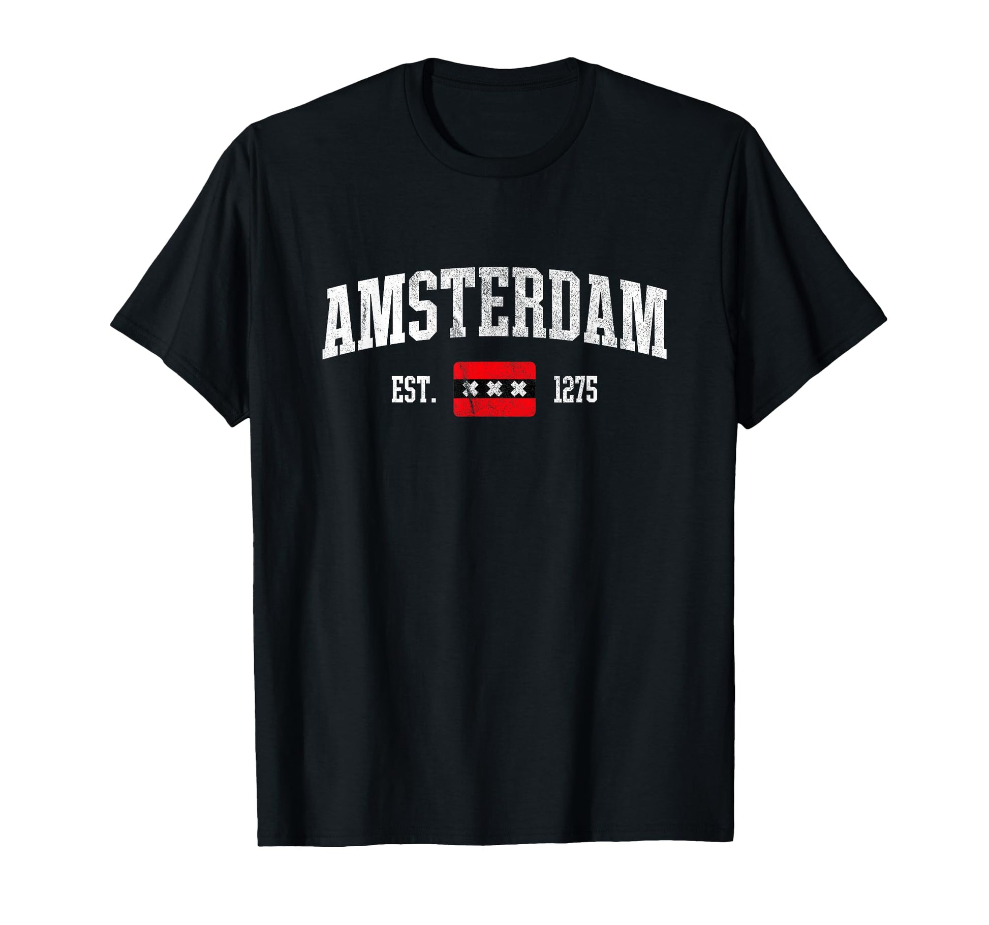 Amsterdam Flag Est 1275 Netherlands T-Shirt - Streetwear Style Men Women - T-Shirt, Sweatshirt, Hoodie