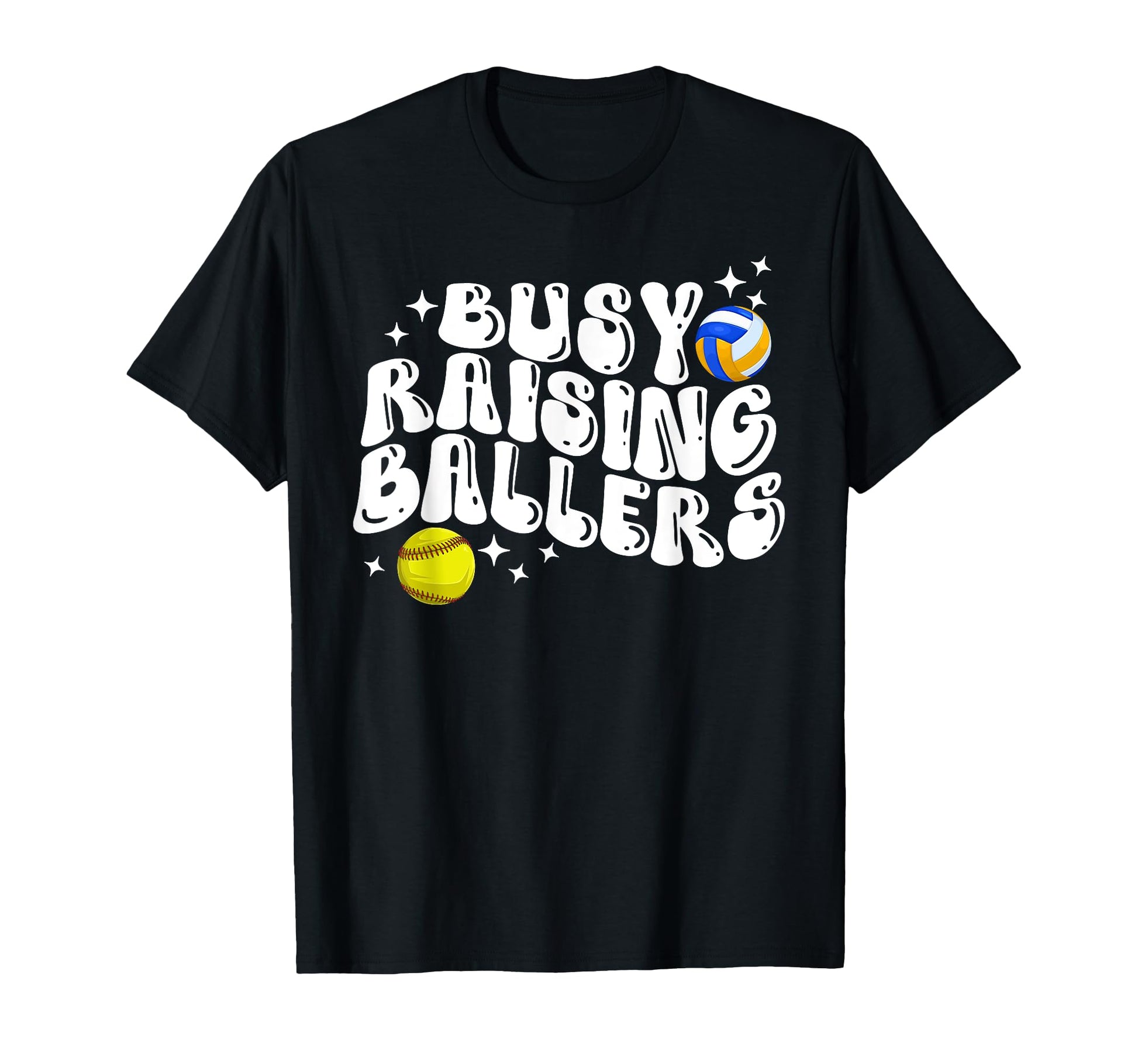 Busy Raising Ballers Volleyball T-Shirt - Unique Graphic for Adults - T-Shirt, Sweatshirt, Hoodie