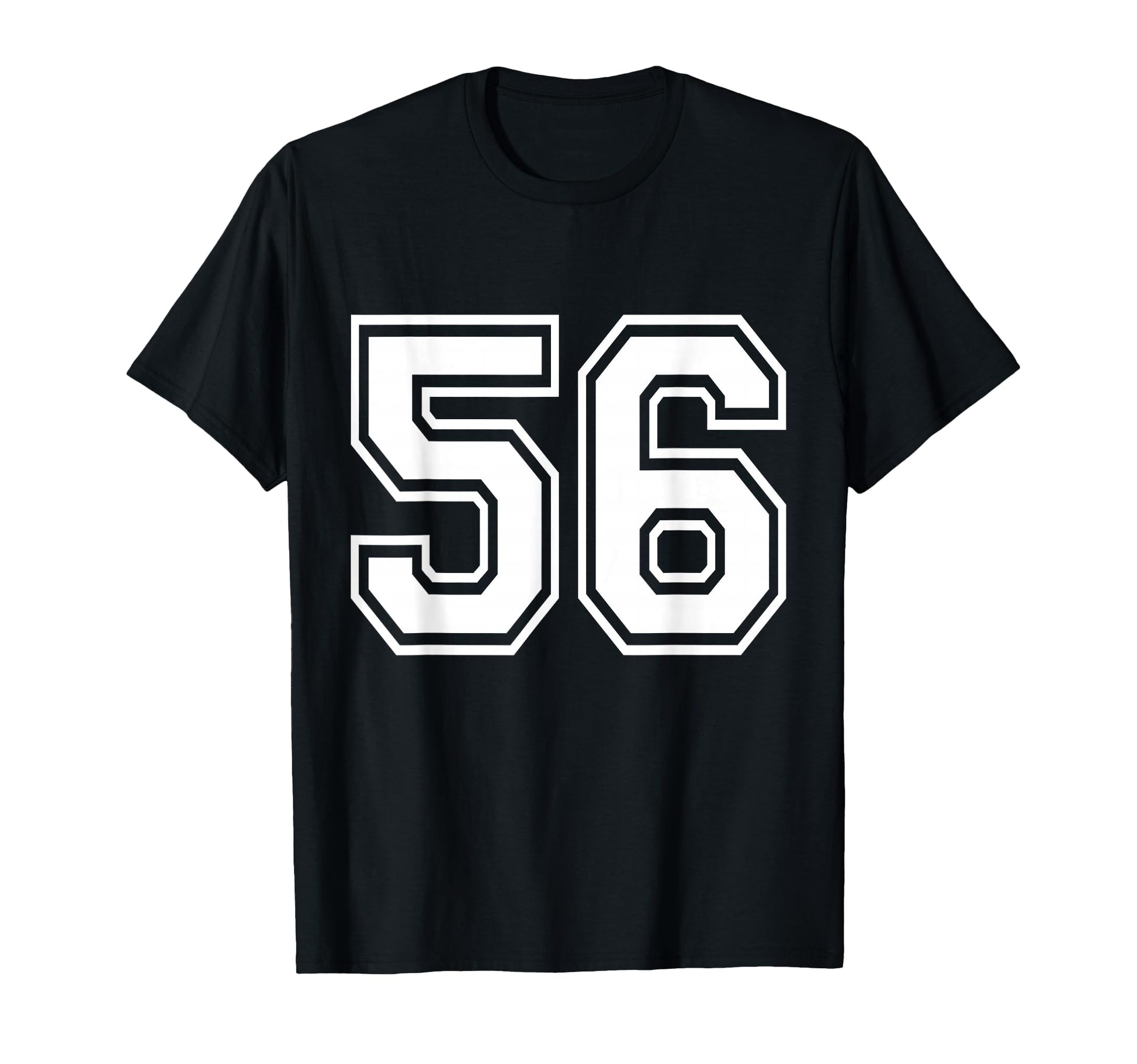 Number 56 Front Back Varsity Sports T-Shirt - Minimalist Print for Adults - T-Shirt, Sweatshirt, Hoodie