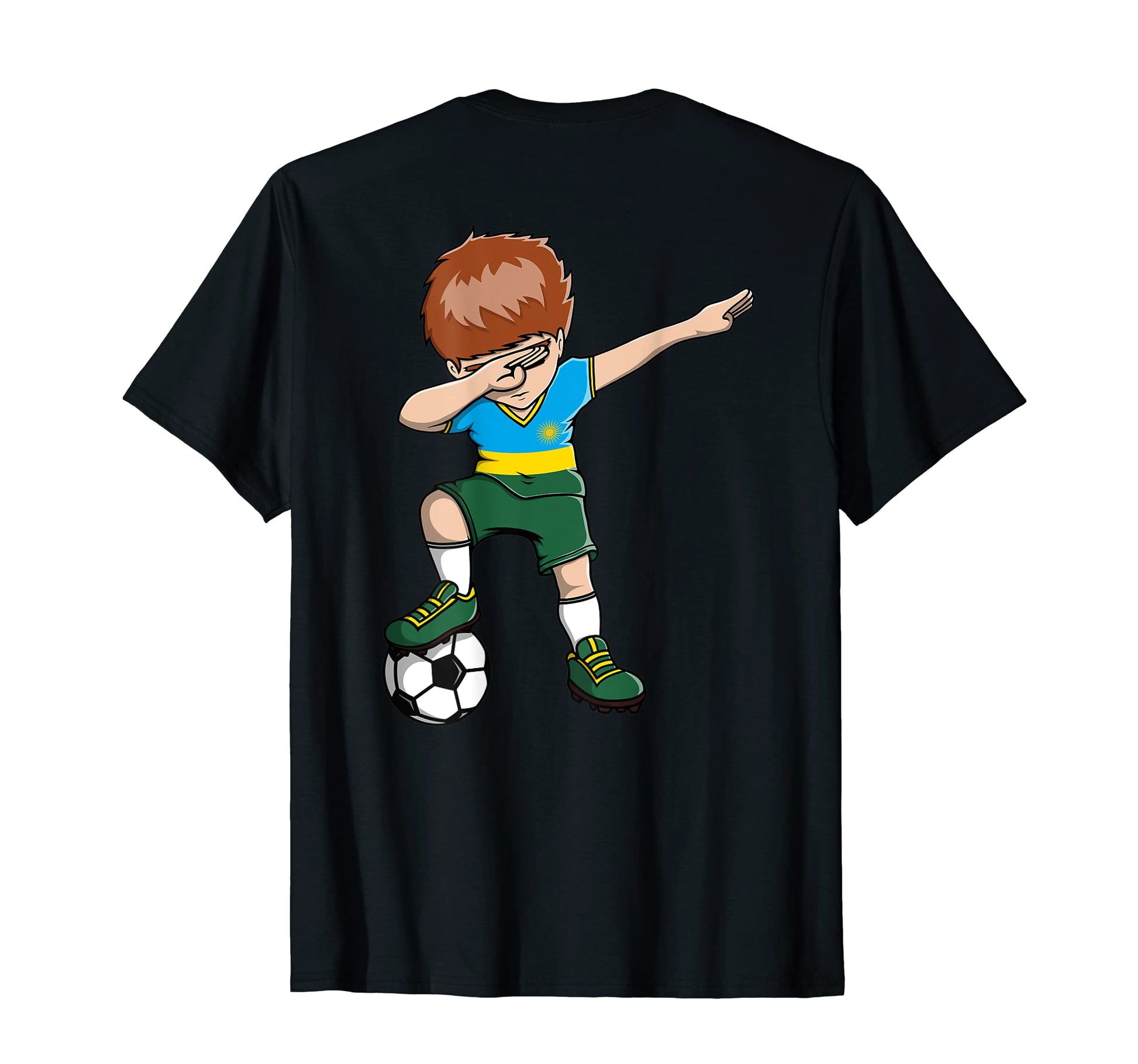 Dabbing Soccer Rwanda Jersey T-Shirt - Fun Novelty Design for Adults - T-Shirt, Sweatshirt, Hoodie