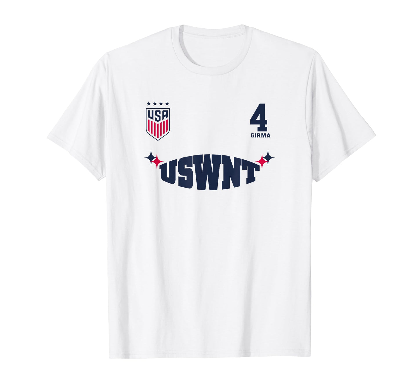 Naomi Girma 12 White Uswnt Officially T-Shirt - Trendy Graphic for Adults - T-Shirt, Sweatshirt, Hoodie