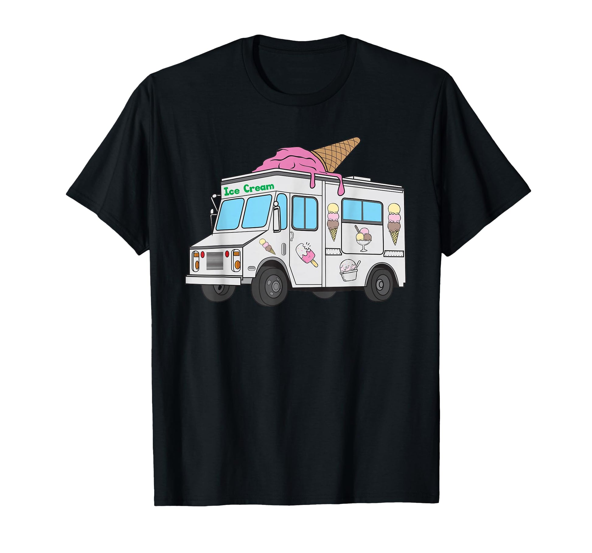 Funny Nostalgic Ice Cream Truck T-Shirt - Custom Art Print for Adults - T-Shirt, Sweatshirt, Hoodie
