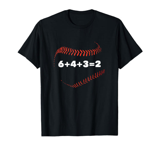 6 4 3 2 Double Play Baseball Player T-Shirt - Minimalist Print Men Women - T-Shirt, Sweatshirt, Hoodie