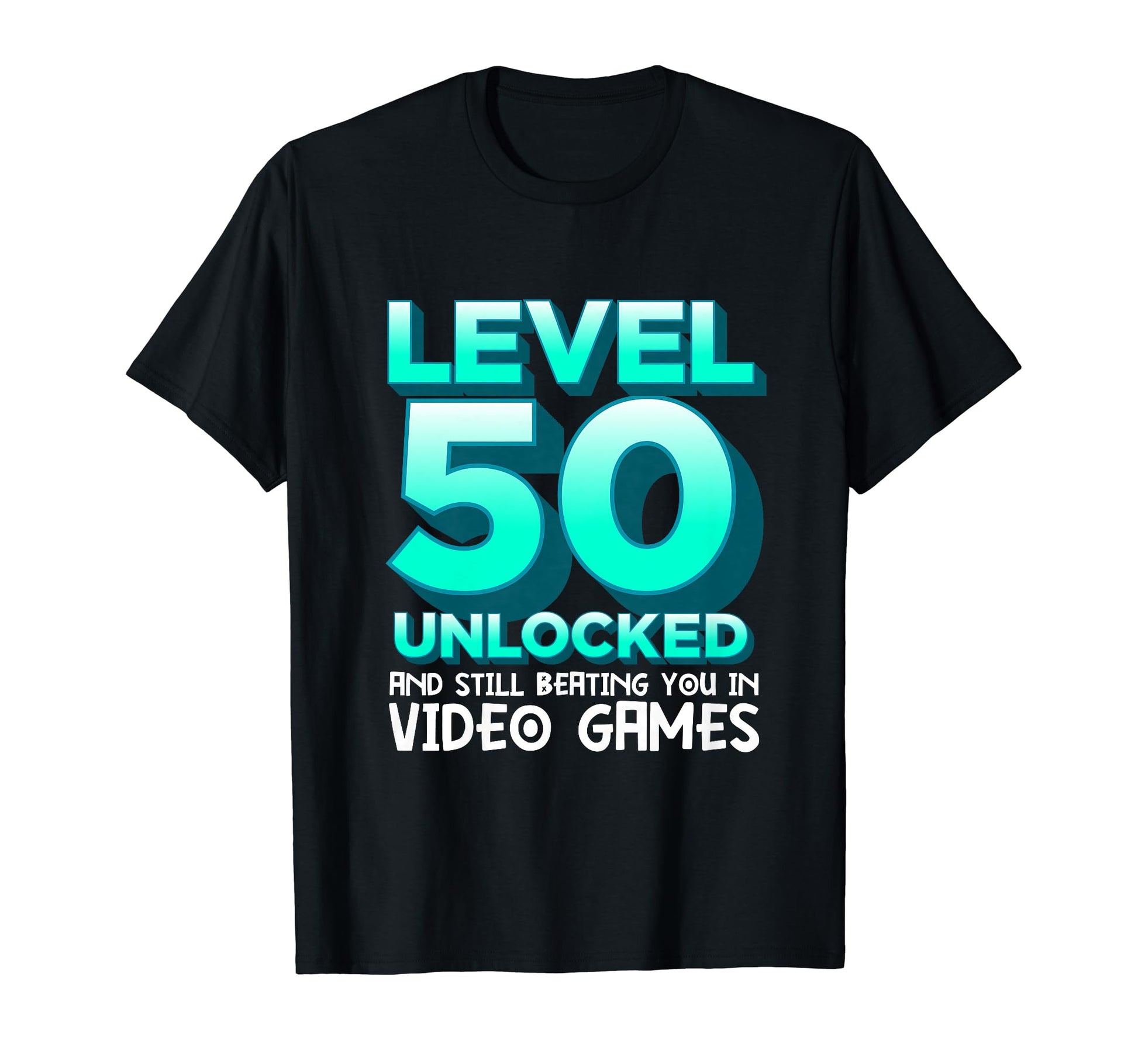Level 50 Unlocked Fathers Day 50Th T-Shirt - Aesthetic Graphic Men Women - T-Shirt, Sweatshirt, Hoodie