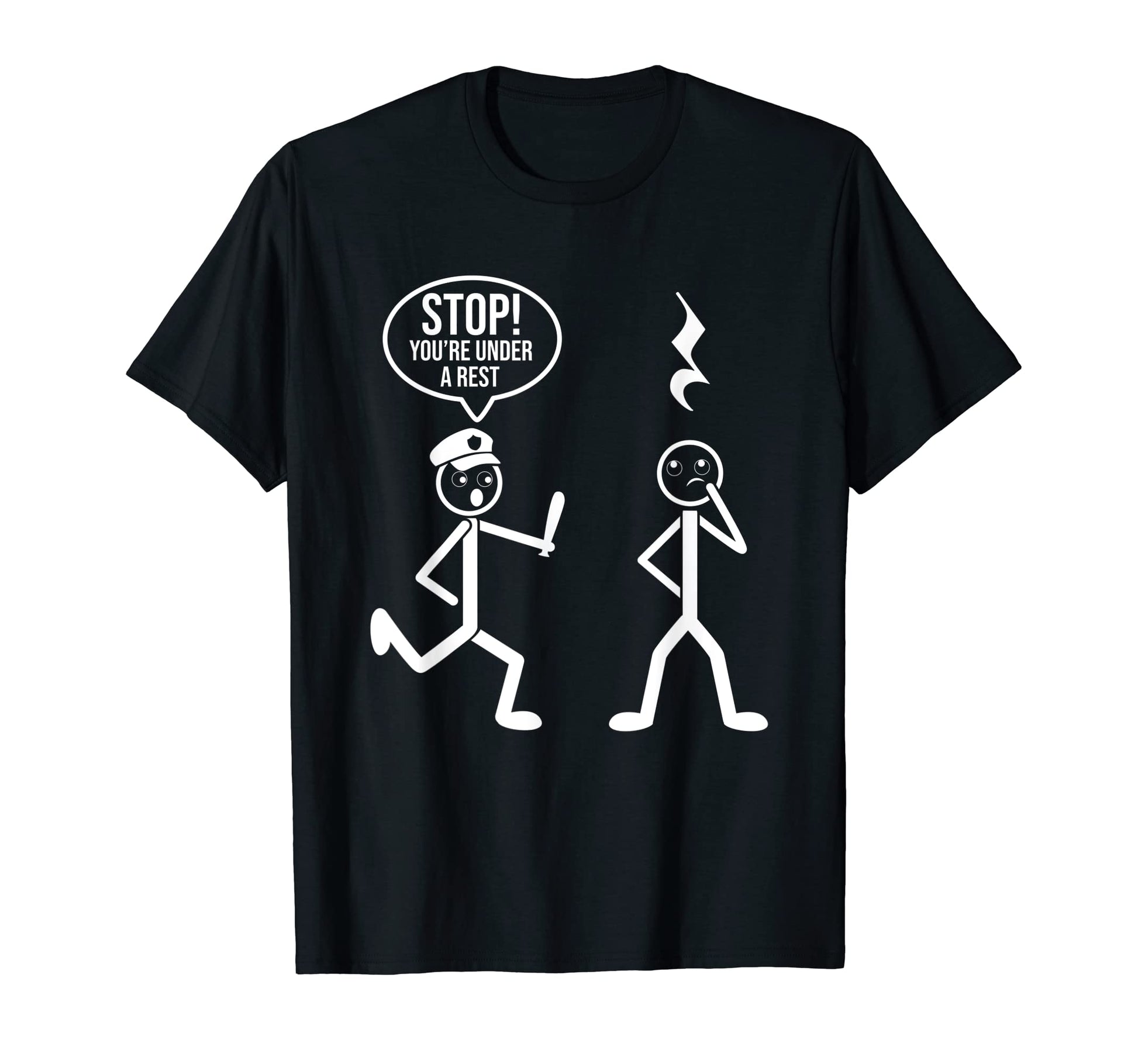 Funny Music Text Music Joke Dad Joke T-Shirt - Novelty Apparel for Adults - T-Shirt, Sweatshirt, Hoodie