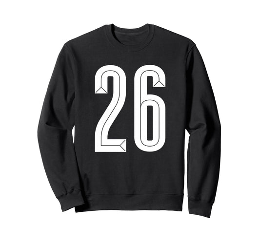 26 White Number 26 Sports Fan Sweatshirt - Custom Art Print Men Women - T-Shirt, Sweatshirt, Hoodie