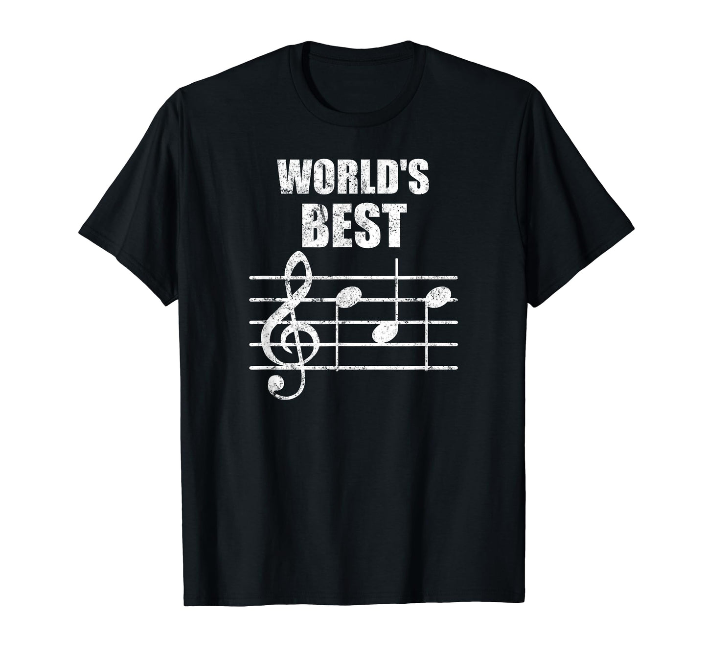 Worlds Best Dad Treble Clef Musician Funny T-Shirt - Graphic Print Unisex - T-Shirt, Sweatshirt, Hoodie