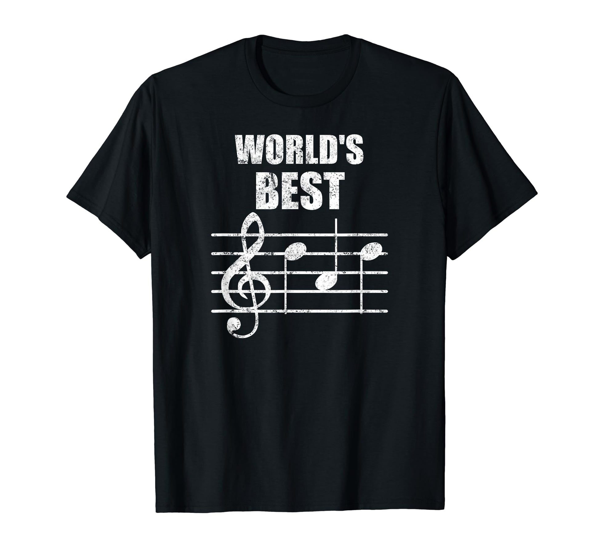 Worlds Best Dad Treble Clef Musician Funny T-Shirt - Graphic Print Unisex - T-Shirt, Sweatshirt, Hoodie