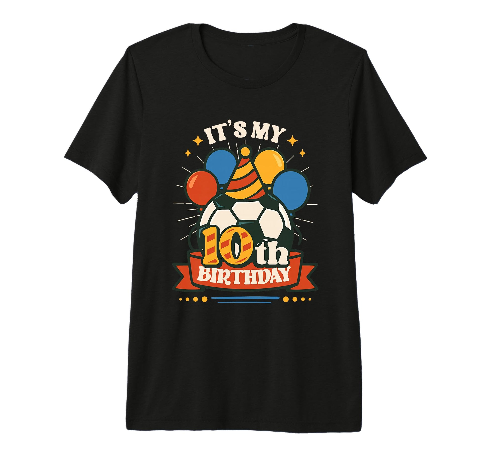 Its My 10Th Birthday Soccer Tri Blend T-Shirt - Trendy Graphic Unisex - T-Shirt, Sweatshirt, Hoodie