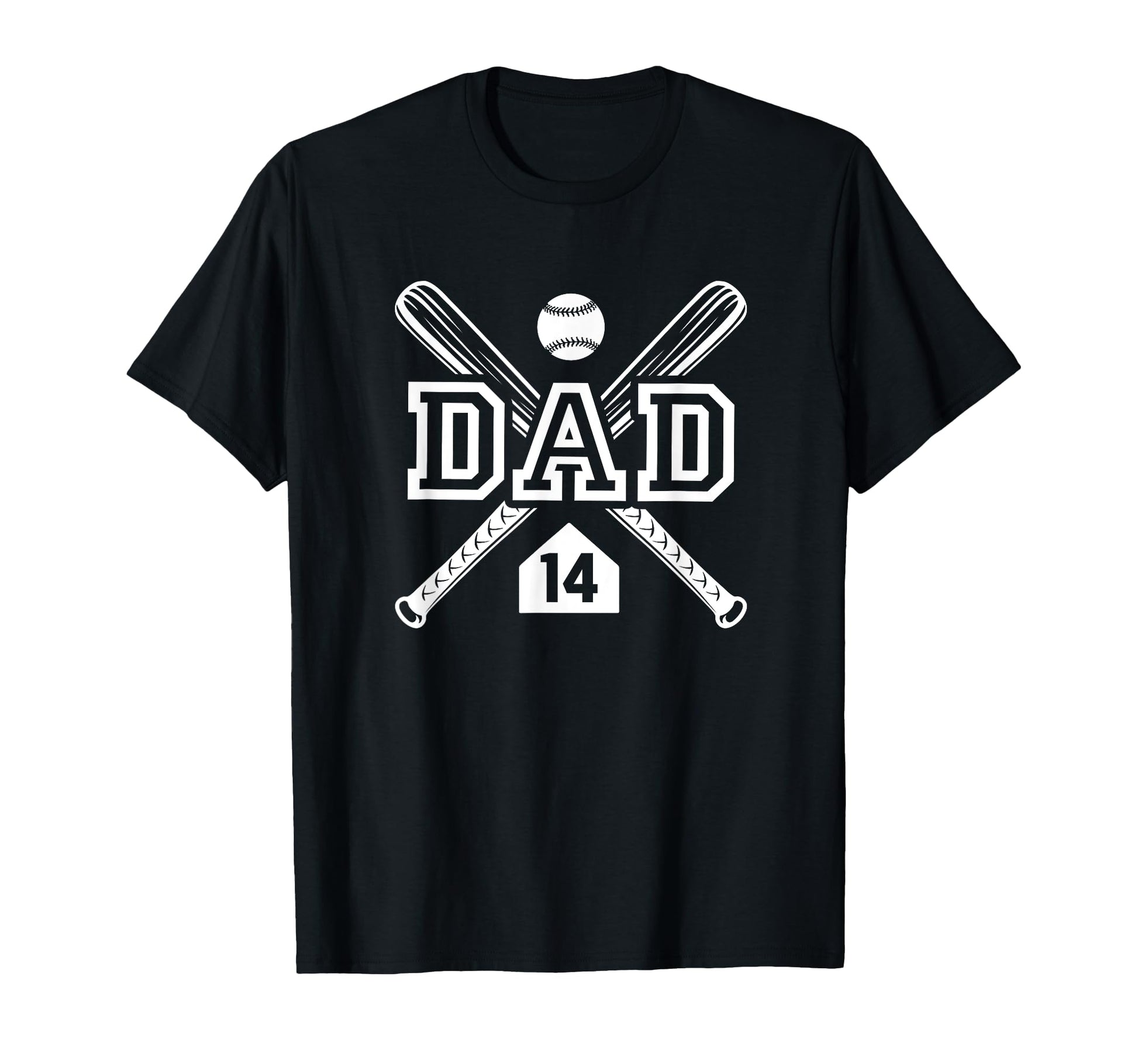 Baseball Dad Softball Dad 14 Jersey Biggest T-Shirt - Graphic Print Unisex - T-Shirt, Sweatshirt, Hoodie