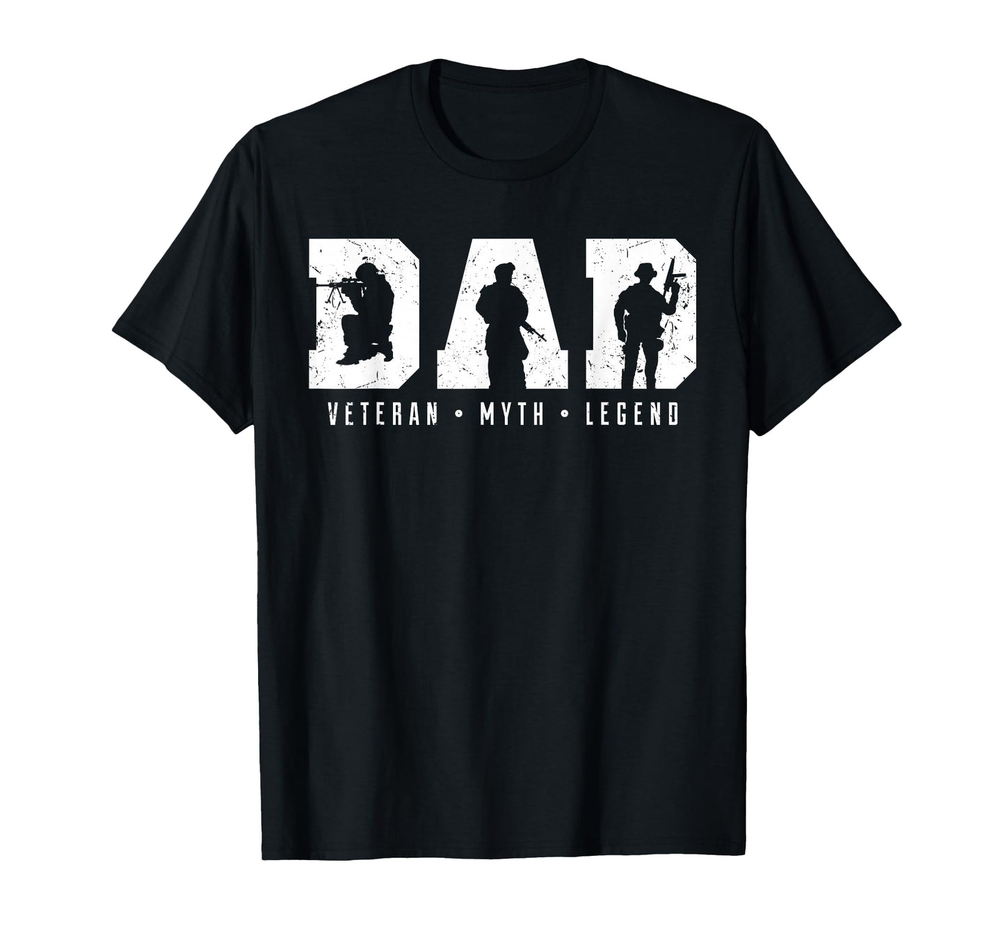 Dad Veteran Myth Legend Dad Military T-Shirt - Novelty Apparel for Adults - T-Shirt, Sweatshirt, Hoodie
