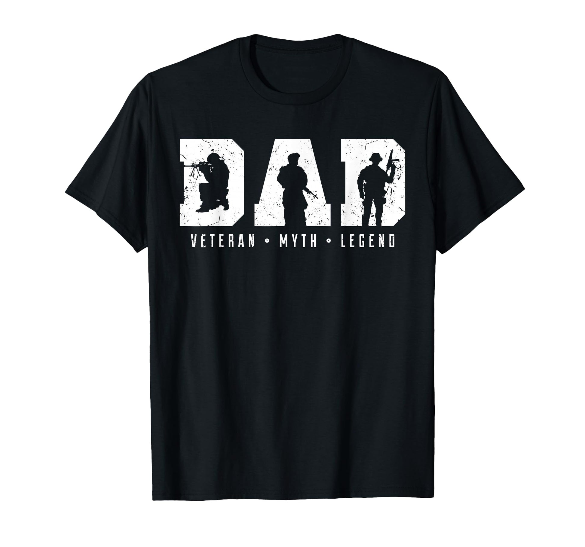 Dad Veteran Myth Legend Dad Military T-Shirt - Novelty Apparel for Adults - T-Shirt, Sweatshirt, Hoodie