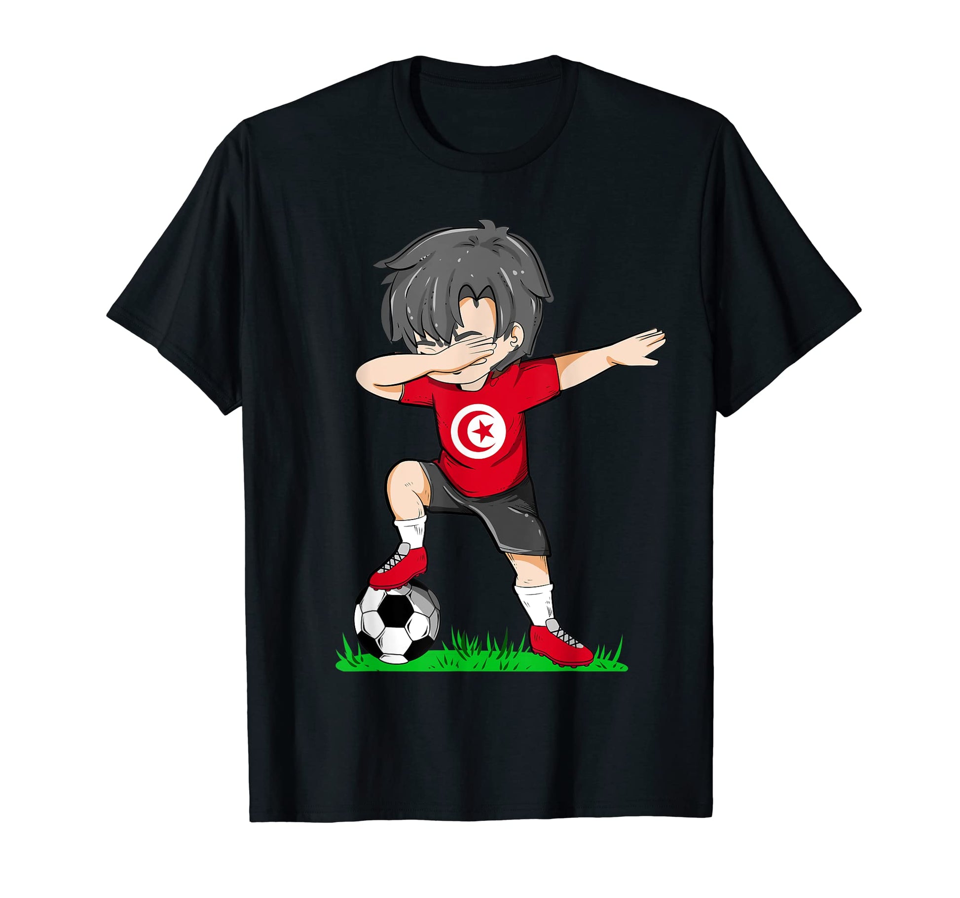 Soccer Tunisia Jersey Tunisian Flag T-Shirt - Fun Novelty Design Men Women - T-Shirt, Sweatshirt, Hoodie