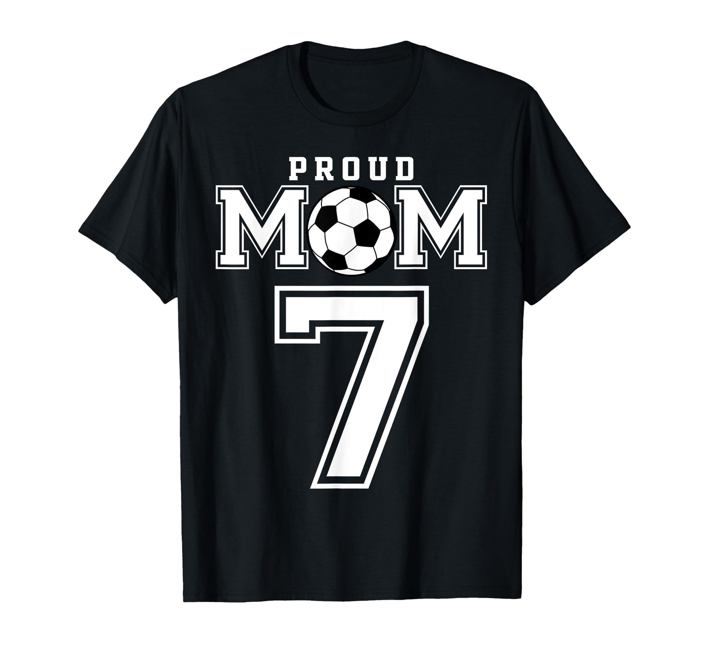 Number 7 Custom Proud Soccer Futbol T-Shirt - Trendy Graphic for Adults - T-Shirt, Sweatshirt, Hoodie