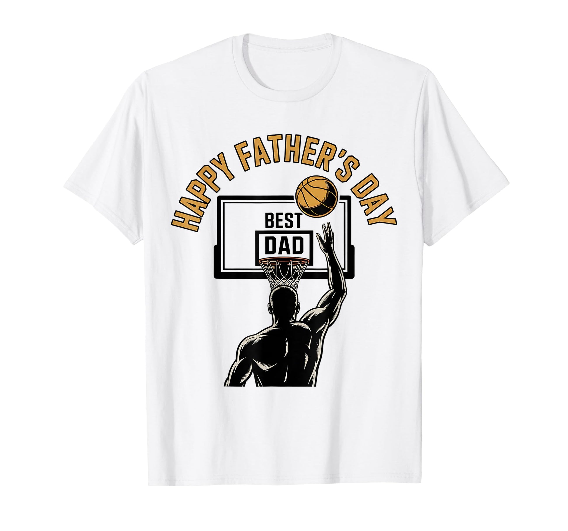 Happy Fathers Day Best Dad Basketball T-Shirt - Minimalist Print Men Women - T-Shirt, Sweatshirt, Hoodie