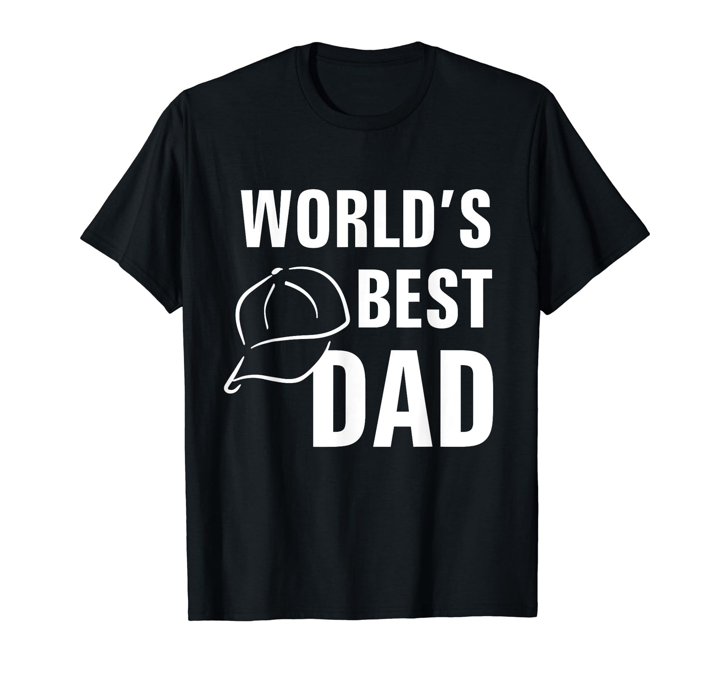 Worlds Best Dad Fathers Baseball Cap Hat T-Shirt - Custom Art Print Unisex - T-Shirt, Sweatshirt, Hoodie
