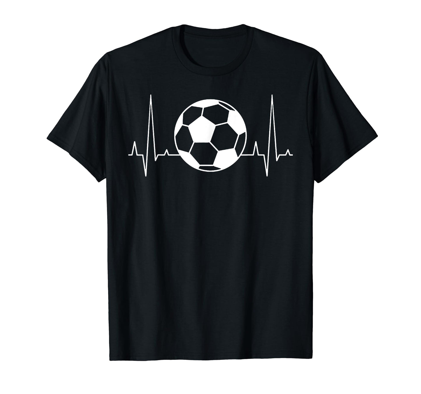 Soccer Player Lover Heartbeat T-Shirt - Casual Everyday Wear for Adults - T-Shirt, Sweatshirt, Hoodie
