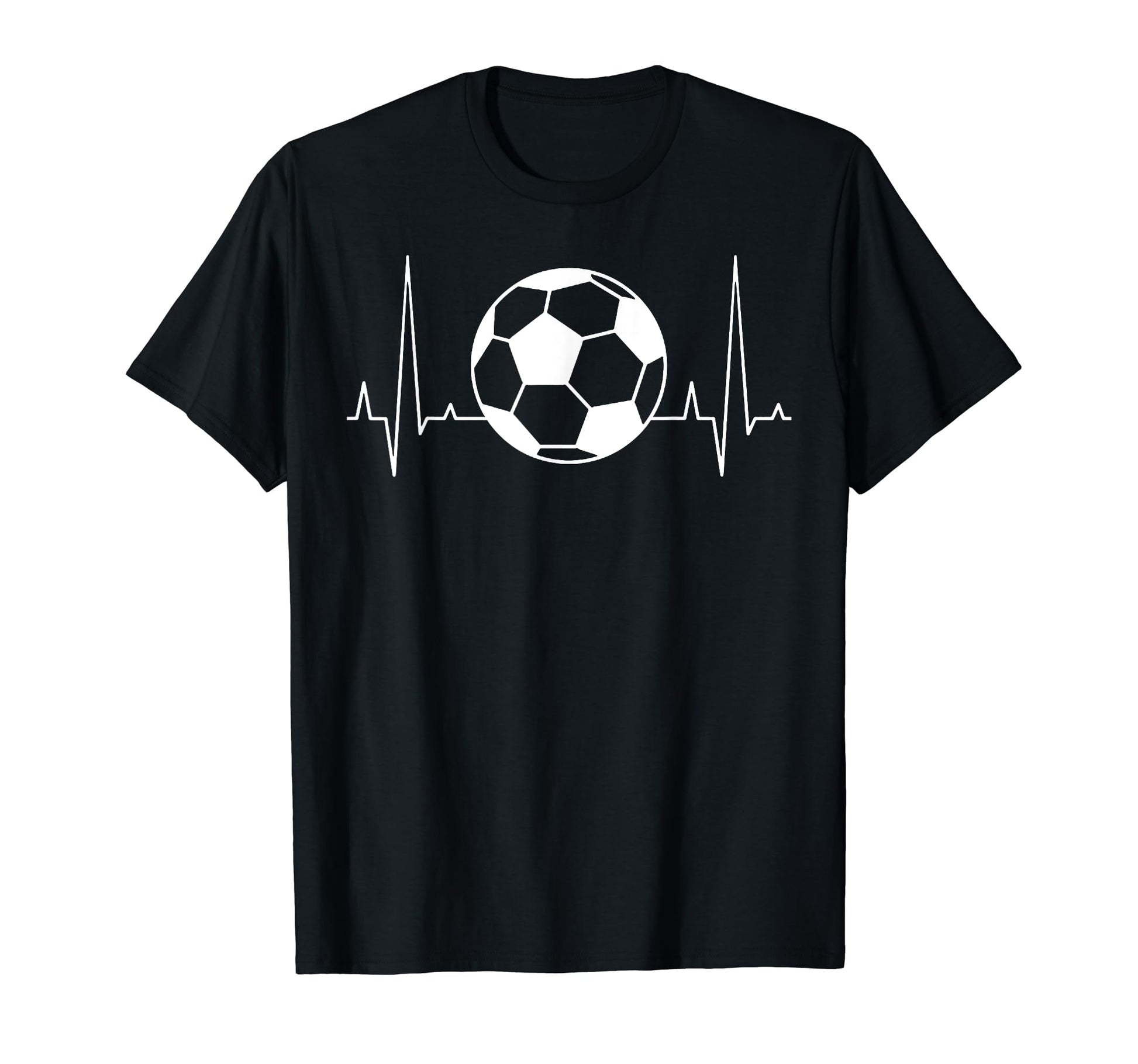Soccer Player Lover Heartbeat T-Shirt - Casual Everyday Wear for Adults - T-Shirt, Sweatshirt, Hoodie