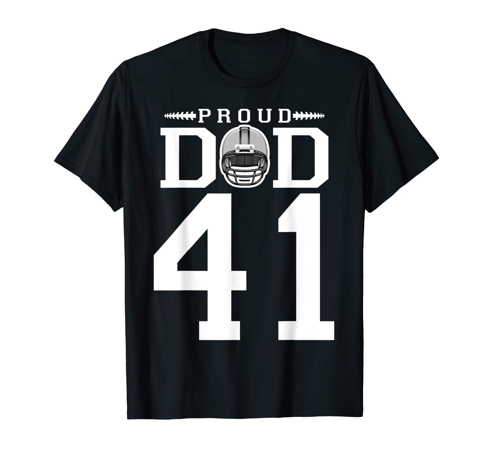 Custom Number 41 Proud Football Dad T-Shirt - Minimalist Print for Adults - T-Shirt, Sweatshirt, Hoodie