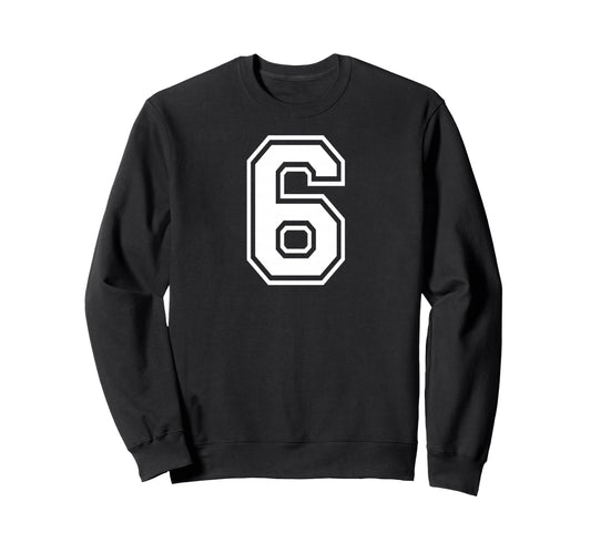 6 Number Six Team Sports Matching Sweatshirt - Minimalist Print Unisex - T-Shirt, Sweatshirt, Hoodie
